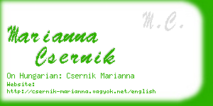 marianna csernik business card